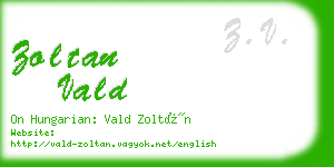 zoltan vald business card